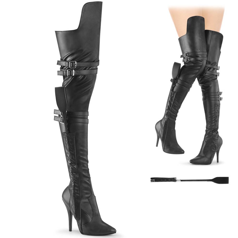 Pleaser - SEDUCE3080 Overknee Laarzen - Zwart